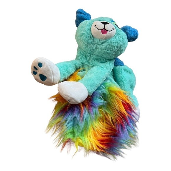 Jay At Play Rainbow Fluffies 12in Blue Puppy Dog Plush‎ Rainbow Inside 2019 - Picture 7 of 9
